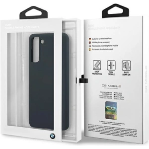 Wholesale BMW BMHCS21SSILNA Samsung Galaxy S21 navy hardcase Silicone Signature - BMW129NAV - {ean13} - Hurt