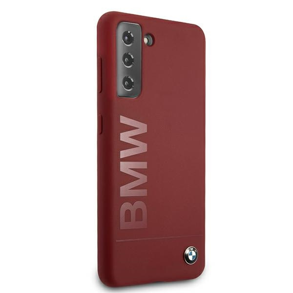 Kryt BMW BMHCS21SSLBLRE Samsung Galaxy S21 red hardcase Silicone Signature Logo