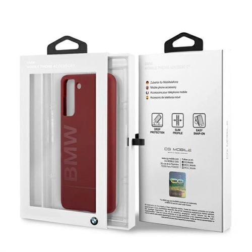 Etui BMW BMHCS21SSLBLRE Samsung Galaxy S21 czerwony/red hardcase Silicone Signature Logo