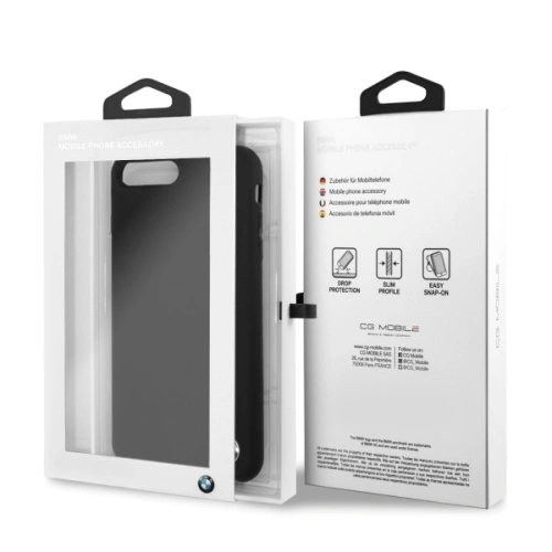 Etui BMW BMHCI8LSILBK Apple iPhone 8/7 Plus czarny/black hardcase
