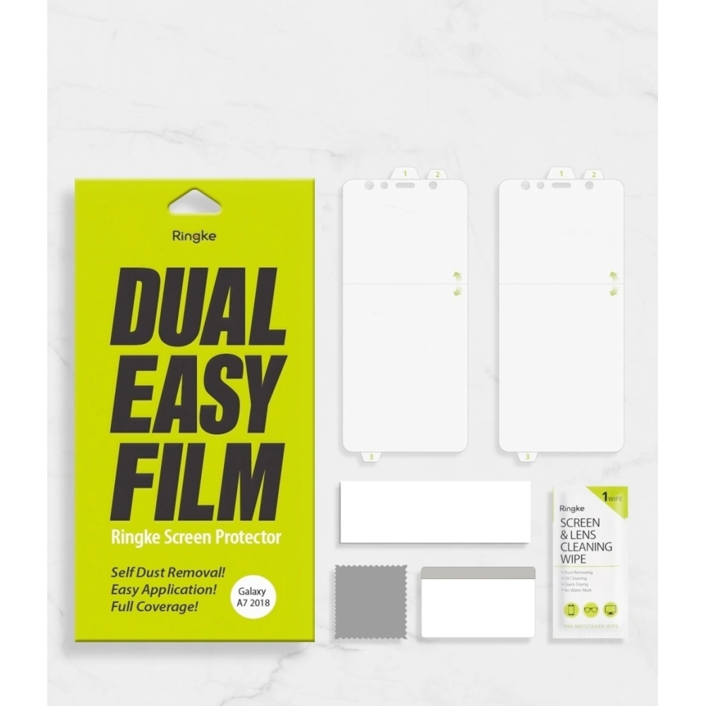 Hurtownia GSM - Folia Ringke Dual Easy Full Cover Samsung Galaxy A7 2018 Case Friendly - RGK809 - {ean13} - Hurt