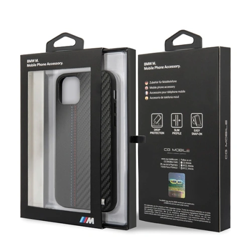 Etui BMW BMHCN58MCARBK Apple iPhone 11 Pro czarny/black hardcase PU Carbon
