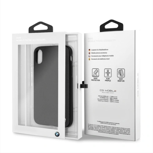 Etui BMW BMHCPXGLBK Apple iPhone X czarny/black hardcase grained