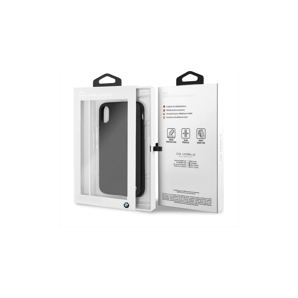 BMW BMHCPXGLBK Apple iPhone X black hardcase grained