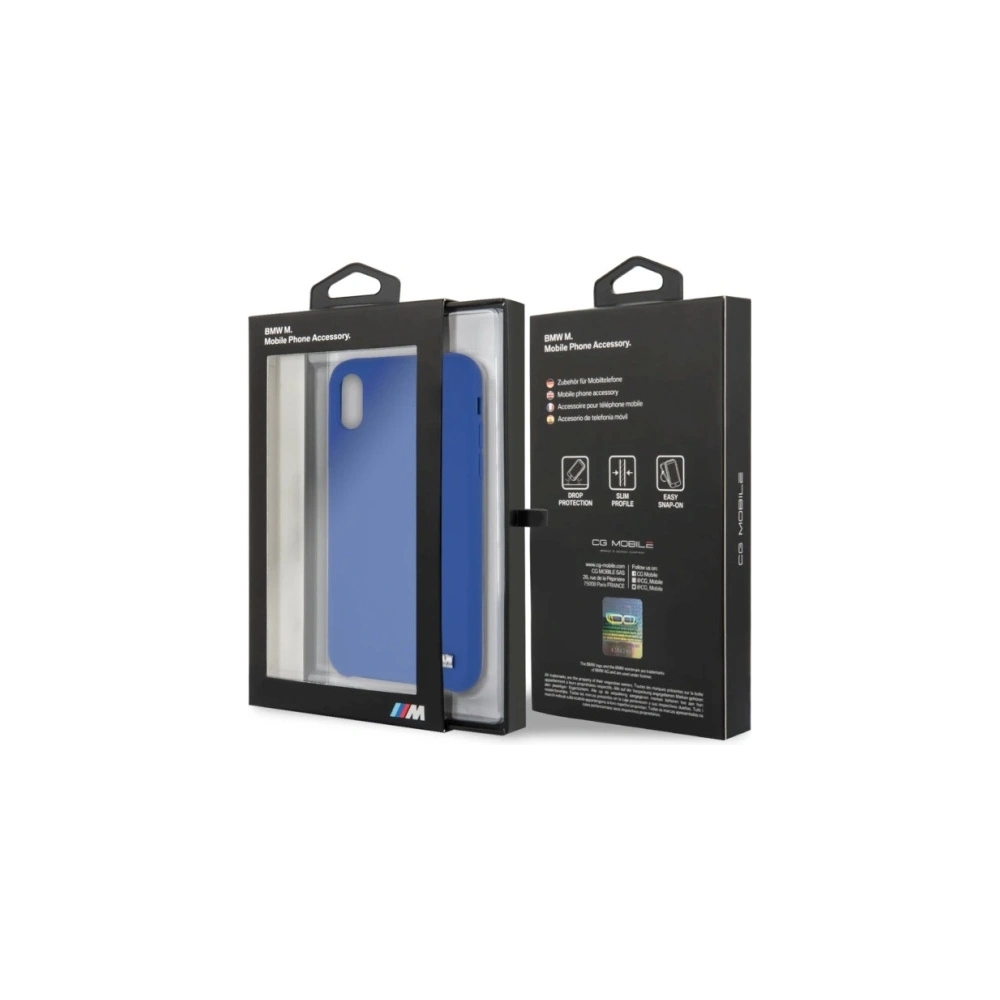 Hurtownia GSM - Etui BMW BMHCPXMSILNA Apple iPhone X/XS niebieski/navy hardcase Silicone M Collection - BMW186NAV - {ean13} - Hurt