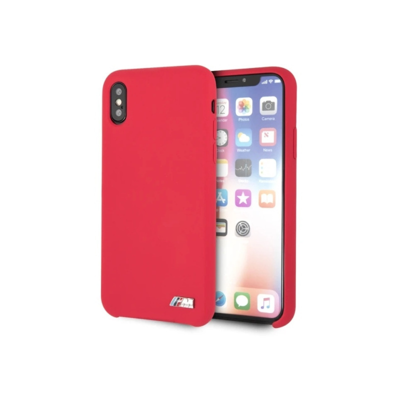 BMW Distributor - 3700740435243 - BMW187RED - BMW BMHCPXMSILRE Apple iPhone X/XS red hardcase Silicone M Collection - B2B homescreen