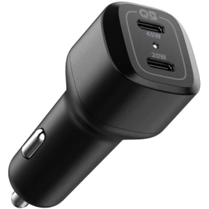 Autonabíječka Spigen PC2000 PowerArc 2-portová autonabíječka PD 45W QC 3.0 Černá