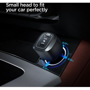 Ładowarka samochodowa Spigen PC2000 PowerArc 2-port Car Charger PD 45W QC 3.0 Black