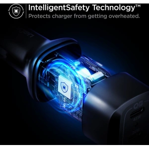 Ładowarka samochodowa Spigen PC2000 PowerArc 2-port Car Charger PD 45W QC 3.0 Black