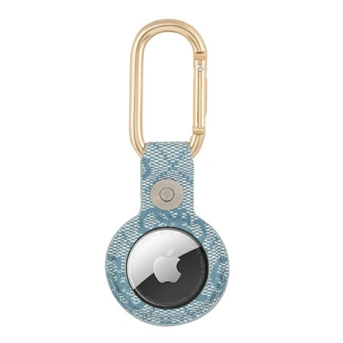Etui Guess GUATP4GMSRB Apple AirTag niebieski/blue 4G Vintage Script