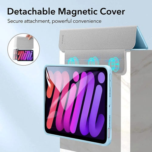 Etui ESR Rebound Hybrid Apple iPad mini 2021 (6. generacji) / iPad mini 8.3" 2024 (7. generacji) Frosted Blue