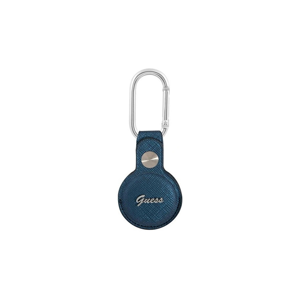 Hurtownia GSM - Etui Guess GUATPSASRSB Apple AirTag modrý/blue Saffiano Vintage Script - GUE1250BLU - {ean13} - Hurt