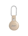 Guess GUATPSASRSD Apple AirTag beige Saffiano Vintage Script