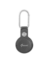 Guess GUATPSASRSG Apple AirTag grey Saffiano Vintage Script