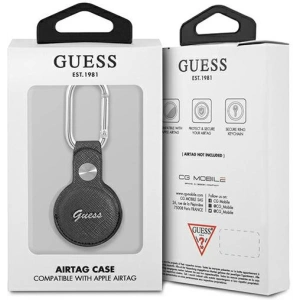 Wholesale Guess GUATPSASRSG Apple AirTag grey Saffiano Vintage Script - GUE1252GRY - {ean13} - Hurt