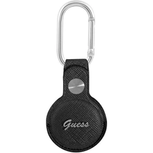 Wholesale Guess GUATPSASRSK Apple AirTag black Saffiano Vintage Script - GUE1253BLK - {ean13} - Hurt