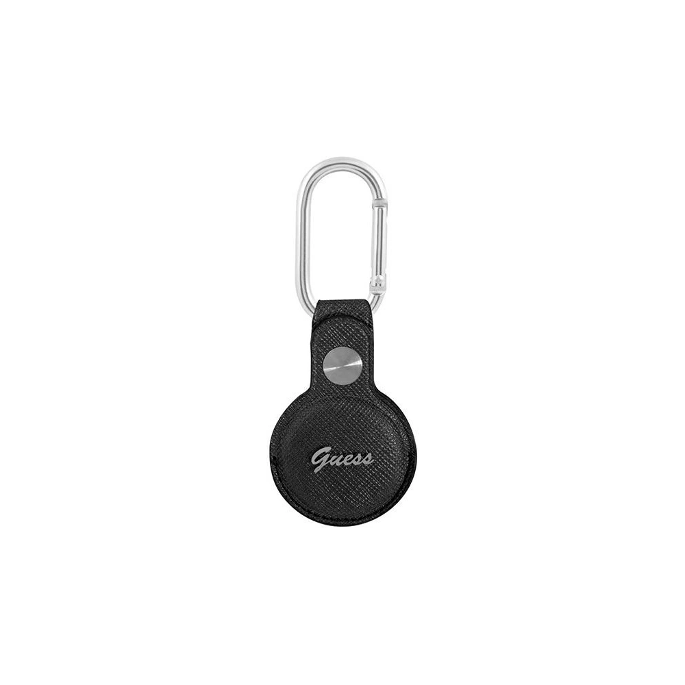 Wholesale Guess GUATPSASRSK Apple AirTag black Saffiano Vintage Script - GUE1253BLK - {ean13} - Hurt