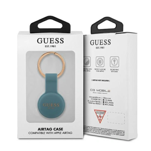 Etui Guess GUATSGEB Apple AirTag niebieski/blue Silicone