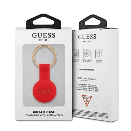 Etui Guess GUATSGER Apple AirTag czerwony/red Silicone