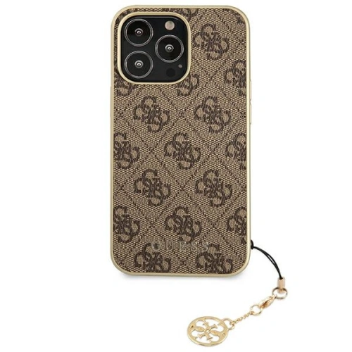 Etui Guess GUHCP13LGF4GBR Apple iPhone 13 Pro brązowy/brown hardcase 4G Charms Collection