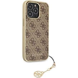 Etui Guess GUHCP13LGF4GBR Apple iPhone 13 Pro brązowy/brown hardcase 4G Charms Collection