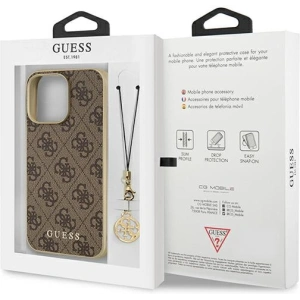 Etui Guess GUHCP13LGF4GBR Apple iPhone 13 Pro brązowy/brown hardcase 4G Charms Collection