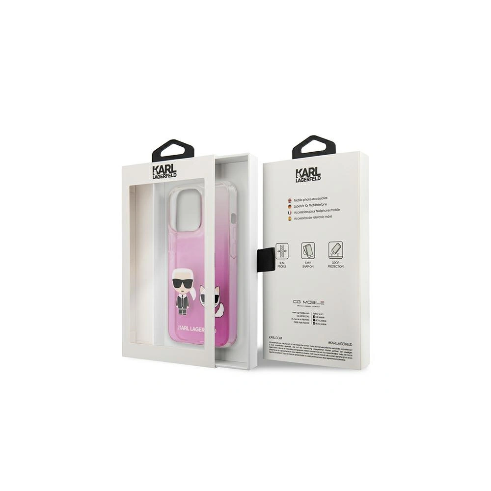 Hurtownia GSM - Etui Karl Lagerfeld KLHCP13LCKTRP Apple iPhone 13 Pro hardcase růžový/pink Karl & Choupette - KLD600PNK - {ean13} - Hurt
