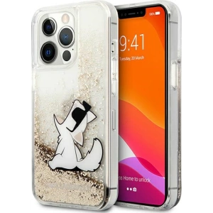 Etui Karl Lagerfeld KLHCP13LGCFD Apple iPhone 13 Pro złoty/gold hardcase Liquid Glitter Choupette Fun