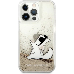 Etui Karl Lagerfeld KLHCP13LGCFD Apple iPhone 13 Pro złoty/gold hardcase Liquid Glitter Choupette Fun