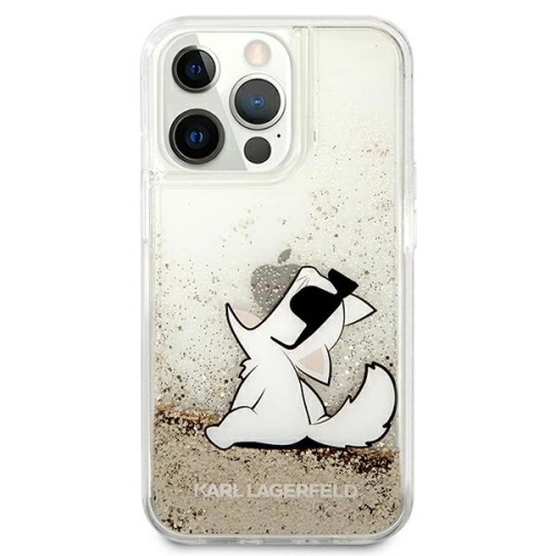 Etui Karl Lagerfeld KLHCP13LGCFD Apple iPhone 13 Pro złoty/gold hardcase Liquid Glitter Choupette Fun