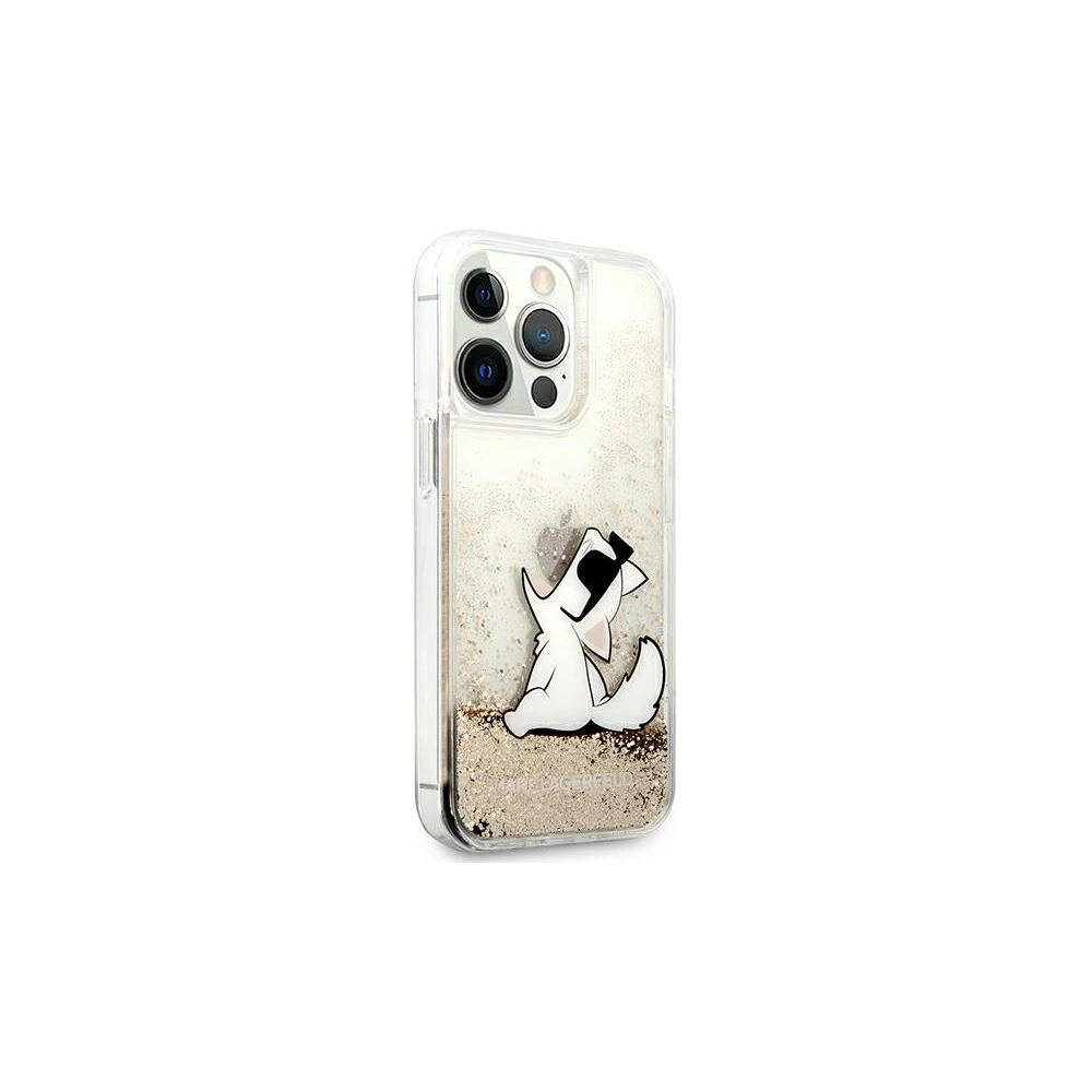 Hurtownia GSM - Etui Karl Lagerfeld KLHCP13LGCFD Apple iPhone 13 Pro złoty/gold hardcase Liquid Glitter Choupette Fun - KLD601GLD - {ean13} - Hurt