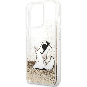 Etui Karl Lagerfeld KLHCP13LGCFD Apple iPhone 13 Pro złoty/gold hardcase Liquid Glitter Choupette Fun