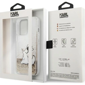Etui Karl Lagerfeld KLHCP13LGCFD Apple iPhone 13 Pro złoty/gold hardcase Liquid Glitter Choupette Fun