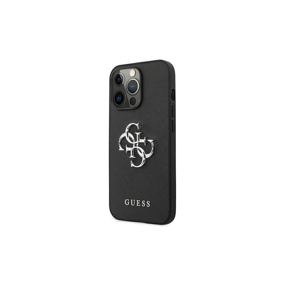 Wholesale Guess GUHCP13LSA4GSBK Apple iPhone 13 Pro black hardcase Saffiano 4G Metal Logo - GUE1269BLK - {ean13} - Hurt