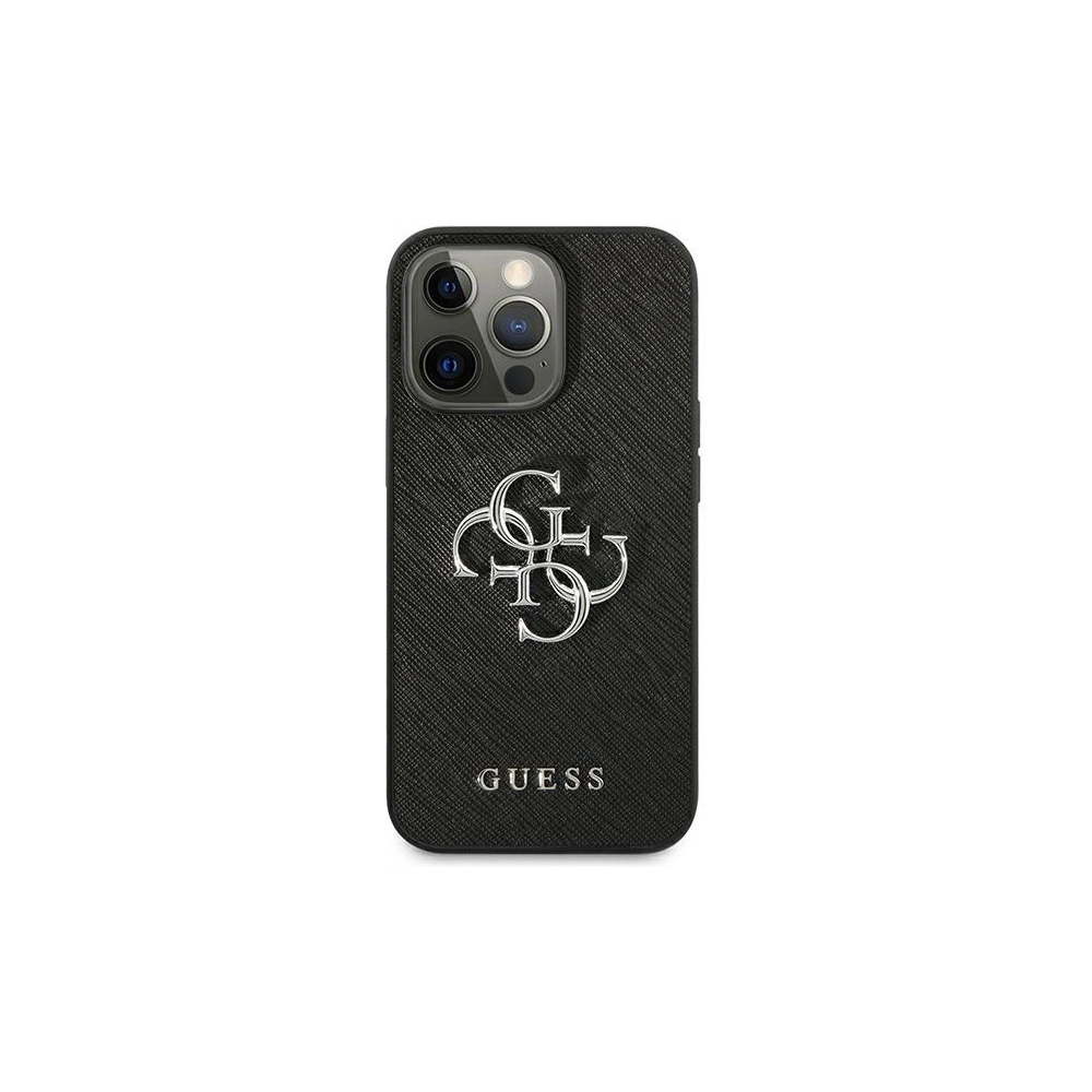 Wholesale Guess GUHCP13LSA4GSBK Apple iPhone 13 Pro black hardcase Saffiano 4G Metal Logo - GUE1269BLK - {ean13} - Hurt
