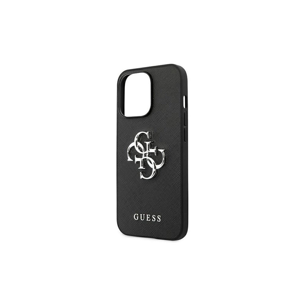 Wholesale Guess GUHCP13LSA4GSBK Apple iPhone 13 Pro black hardcase Saffiano 4G Metal Logo - GUE1269BLK - {ean13} - Hurt