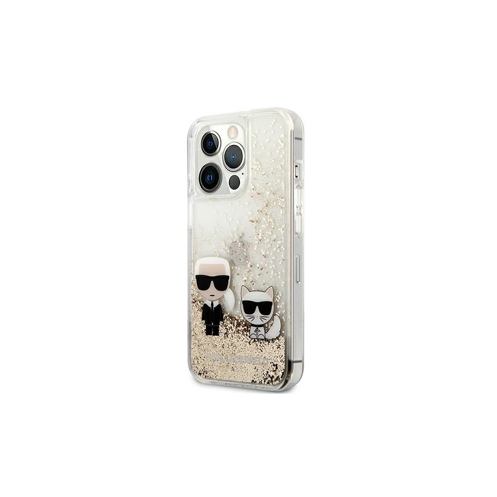Hurtownia GSM - Etui Karl Lagerfeld KLHCP13LGKCD Apple iPhone 13 Pro złoty/gold hardcase Liquid Glitter Karl&Choupette - KLD602GLD - {ean13} - Hurt