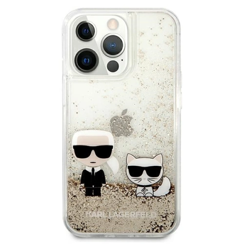 Etui Karl Lagerfeld KLHCP13LGKCD Apple iPhone 13 Pro złoty/gold hardcase Liquid Glitter Karl&Choupette