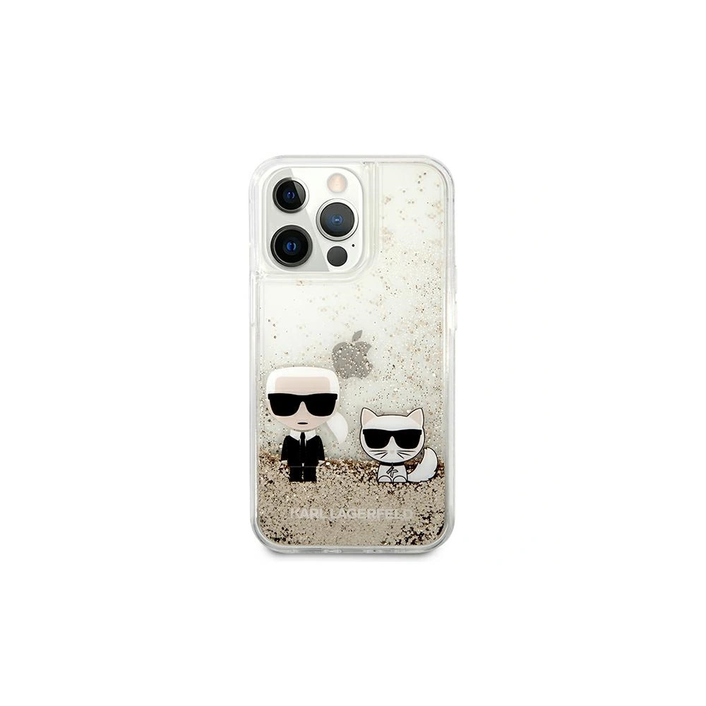 Hurtownia GSM - Etui Karl Lagerfeld KLHCP13LGKCD Apple iPhone 13 Pro złoty/gold hardcase Liquid Glitter Karl&Choupette - KLD602GLD - {ean13} - Hurt