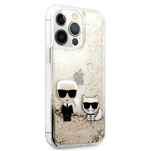 Etui Karl Lagerfeld KLHCP13LGKCD Apple iPhone 13 Pro złoty/gold hardcase Liquid Glitter Karl&Choupette
