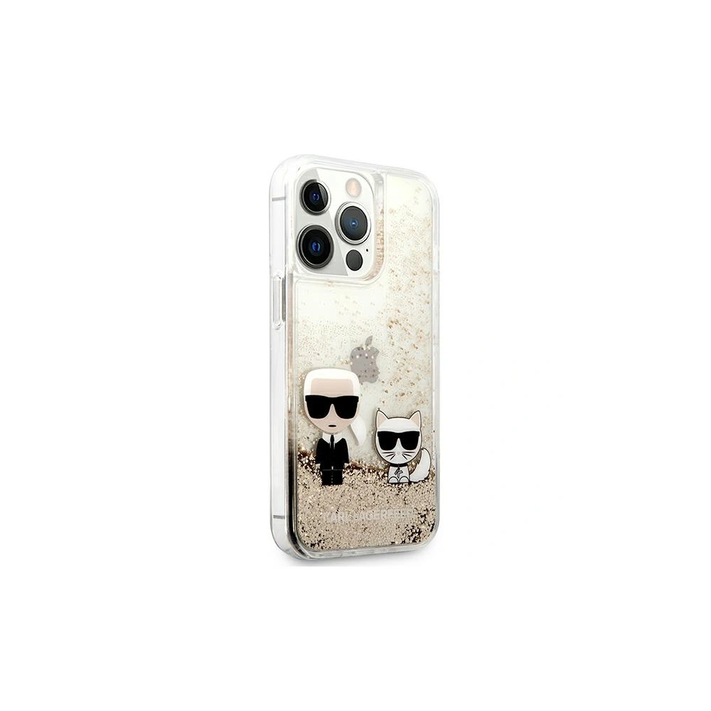 Hurtownia GSM - Etui Karl Lagerfeld KLHCP13LGKCD Apple iPhone 13 Pro zlatý/gold hardcase Liquid Glitter Karl&Choupette - KLD602GLD - {ean13} - Hurt