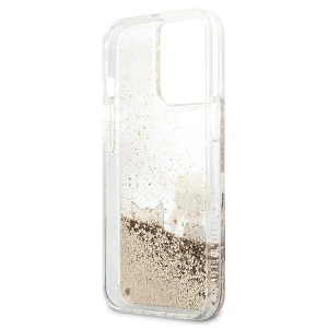 Etui Karl Lagerfeld KLHCP13LGKCD Apple iPhone 13 Pro złoty/gold hardcase Liquid Glitter Karl&Choupette