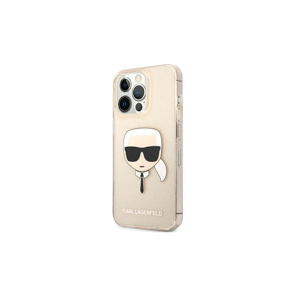 Hurtownia GSM - Etui Karl Lagerfeld KLHCP13LKHTUGLGO Apple iPhone 13 Pro złoty/gold hardcase Glitter Karl`s Head - KLD603GLD - {ean13} - Hurt