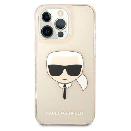 Etui Karl Lagerfeld KLHCP13LKHTUGLGO Apple iPhone 13 Pro złoty/gold hardcase Glitter Karl`s Head