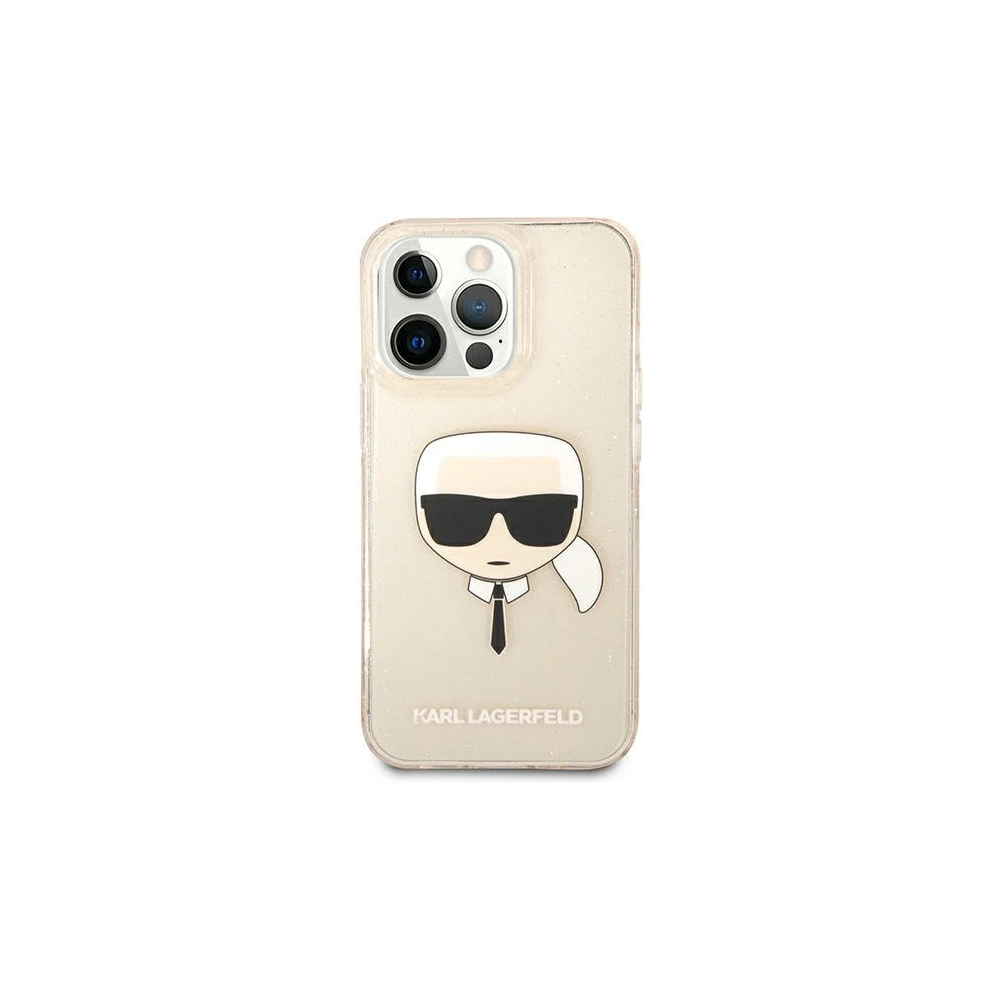 Hurtownia GSM - Etui Karl Lagerfeld KLHCP13LKHTUGLGO Apple iPhone 13 Pro złoty/gold hardcase Glitter Karl`s Head - KLD603GLD - {ean13} - Hurt