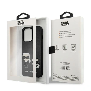 Etui Karl Lagerfeld KLHCP13LPCUSKCBK Apple iPhone 13 Pro czarny/black hardcase Ikonik Karl & Choupette