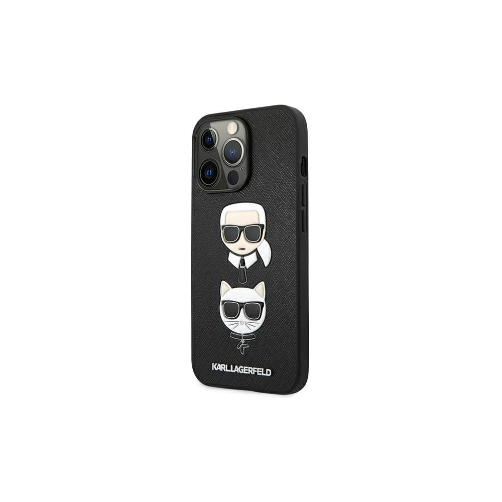 Hurtownia GSM - Etui Karl Lagerfeld KLHCP13LSAKICKCBK Apple iPhone 13 Pro czarny/black book Saffiano Karl & Choupette - KLD606BLK - {ean13} - Hurt