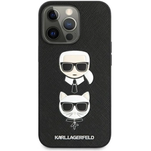 Etui Karl Lagerfeld KLHCP13LSAKICKCBK Apple iPhone 13 Pro czarny/black book Saffiano Karl & Choupette