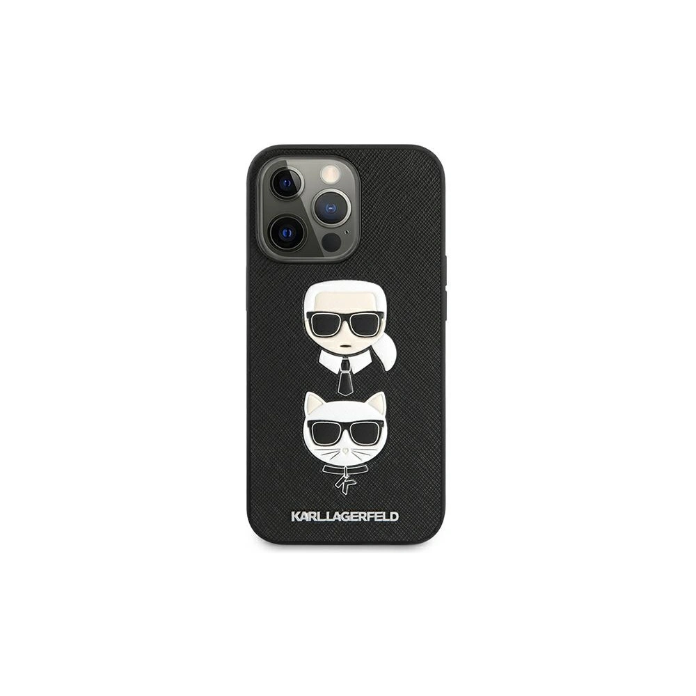 Hurtownia GSM - Etui Karl Lagerfeld KLHCP13LSAKICKCBK Apple iPhone 13 Pro czarny/black book Saffiano Karl & Choupette - KLD606BLK - {ean13} - Hurt