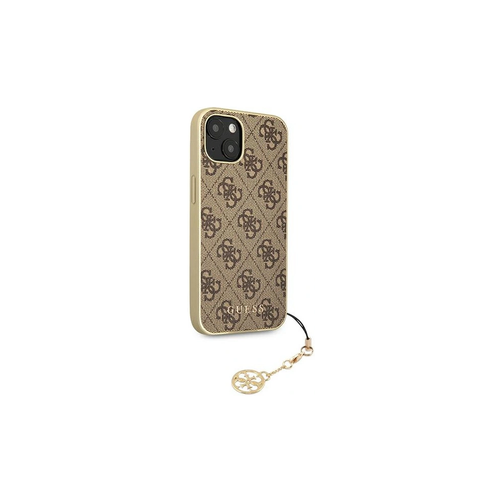 Wholesale Guess GUHCP13MGF4GBR Apple iPhone 13 brown hardcase 4G Charms Collection - GUE1274BR - {ean13} - Hurt